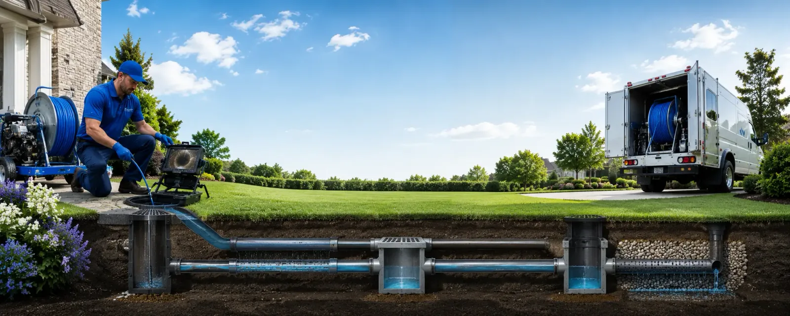 Outdoor drain cleaning information for Branchville, IN